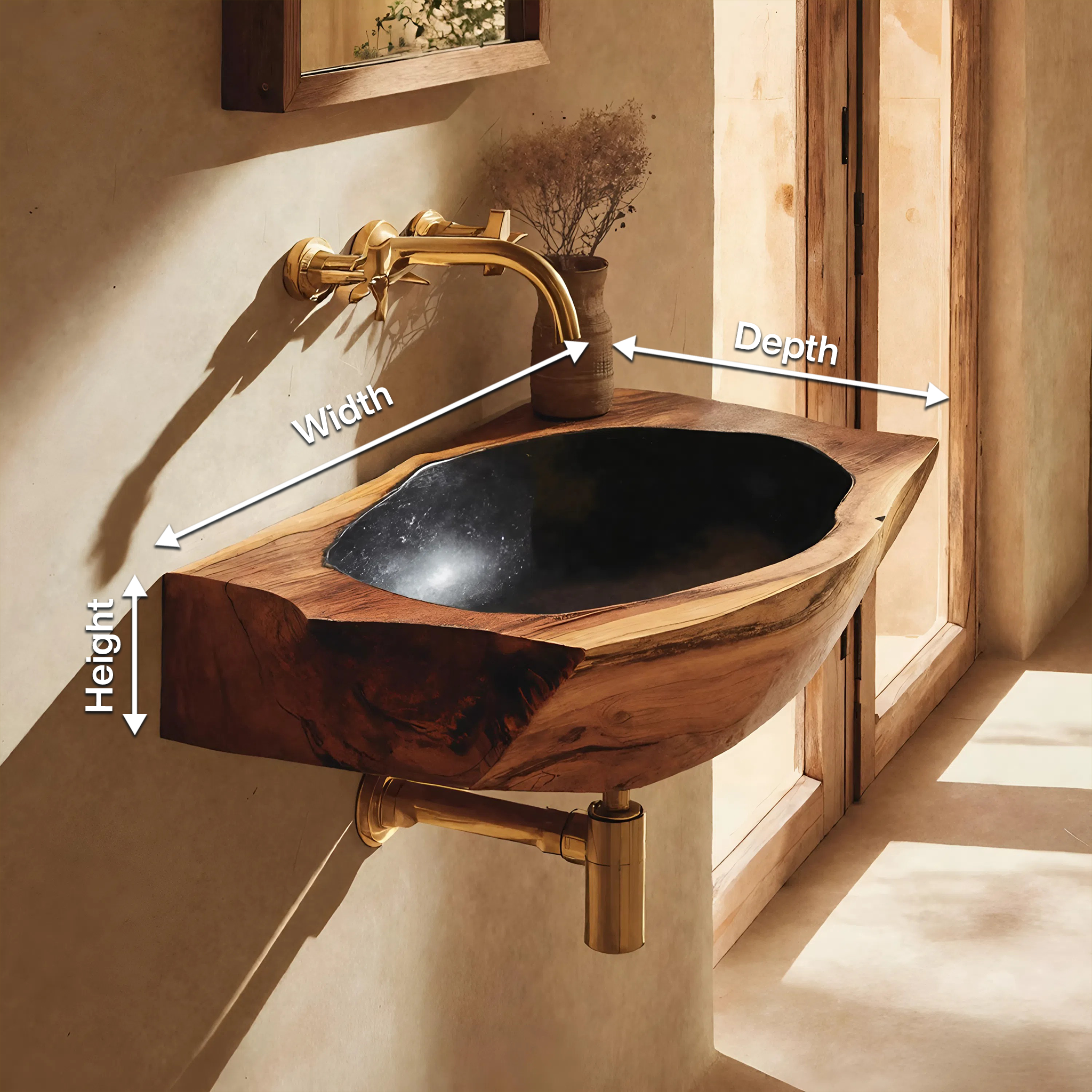 Farmhouse Solid Wood Vanity Sink For Timeless Bathroom Furniture Decor
