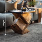Handcrafted Live Edge Side Table For Warm Living Space