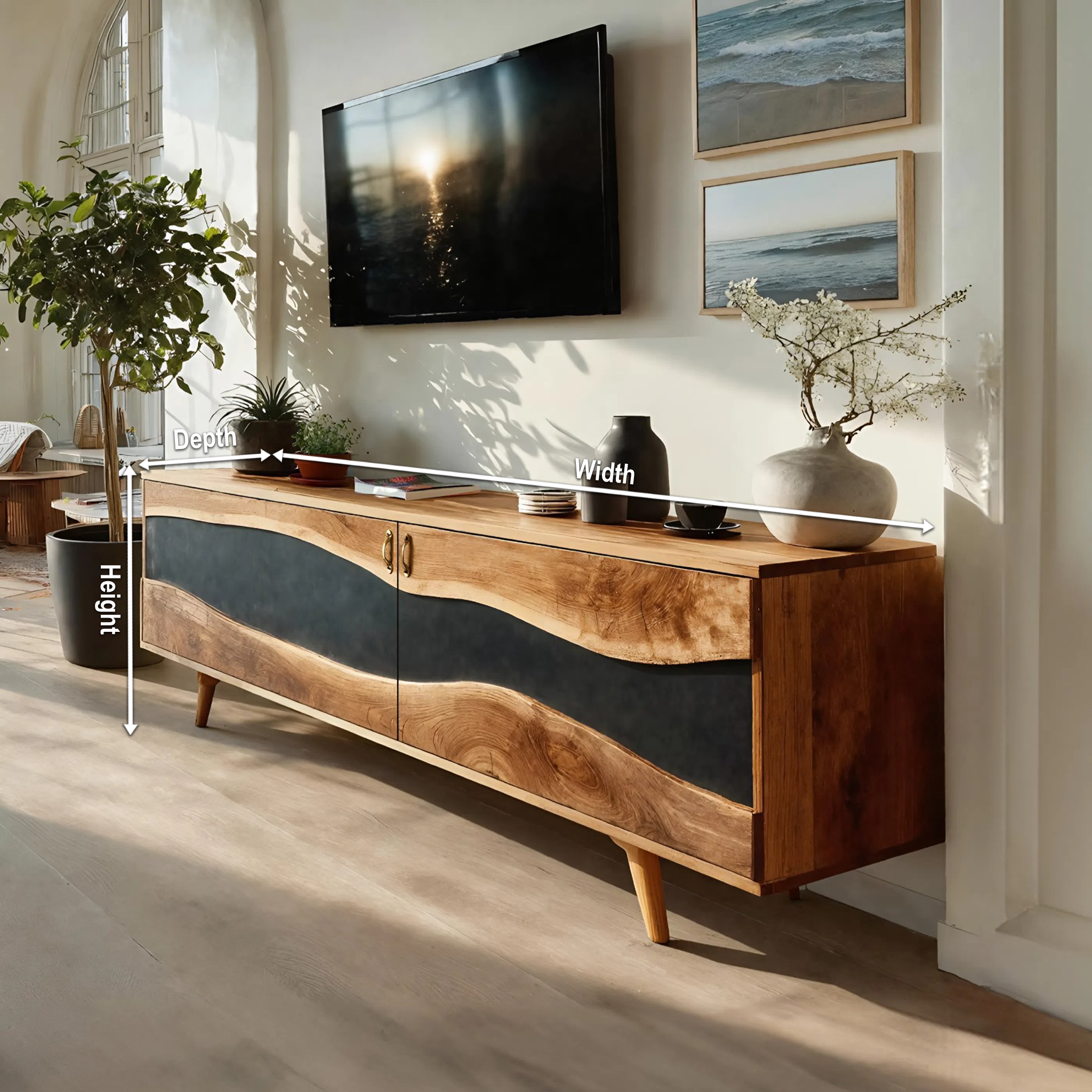Modern Wooden Media Cabinet For Minimalist Home
