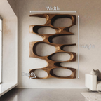 Minimalist Organic Void Form Bookshelf For Living Room