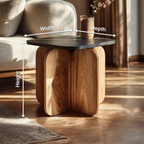 Modern Solid Wood End Table For Elegant Furniture Setup