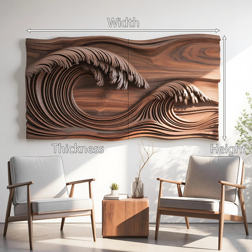 Ocean Wave Wall Sculpture For Bedroom
