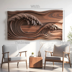 Ocean Wave Wall Sculpture For Bedroom