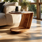 Handcrafted Live Edge Side Table For Furniture Collection