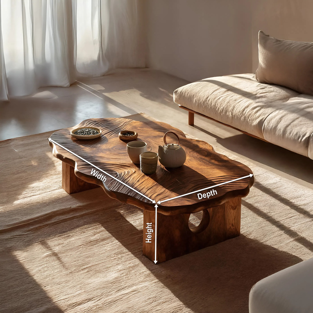 Farmhouse Handcrafted Abstract Coffee Table For Living Room