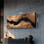 Handcrafted Wooden Rectangular Wall Art For Living Room Decor