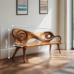 Live Edge Solid Wood Entryway Bench For Home Entryway Decor