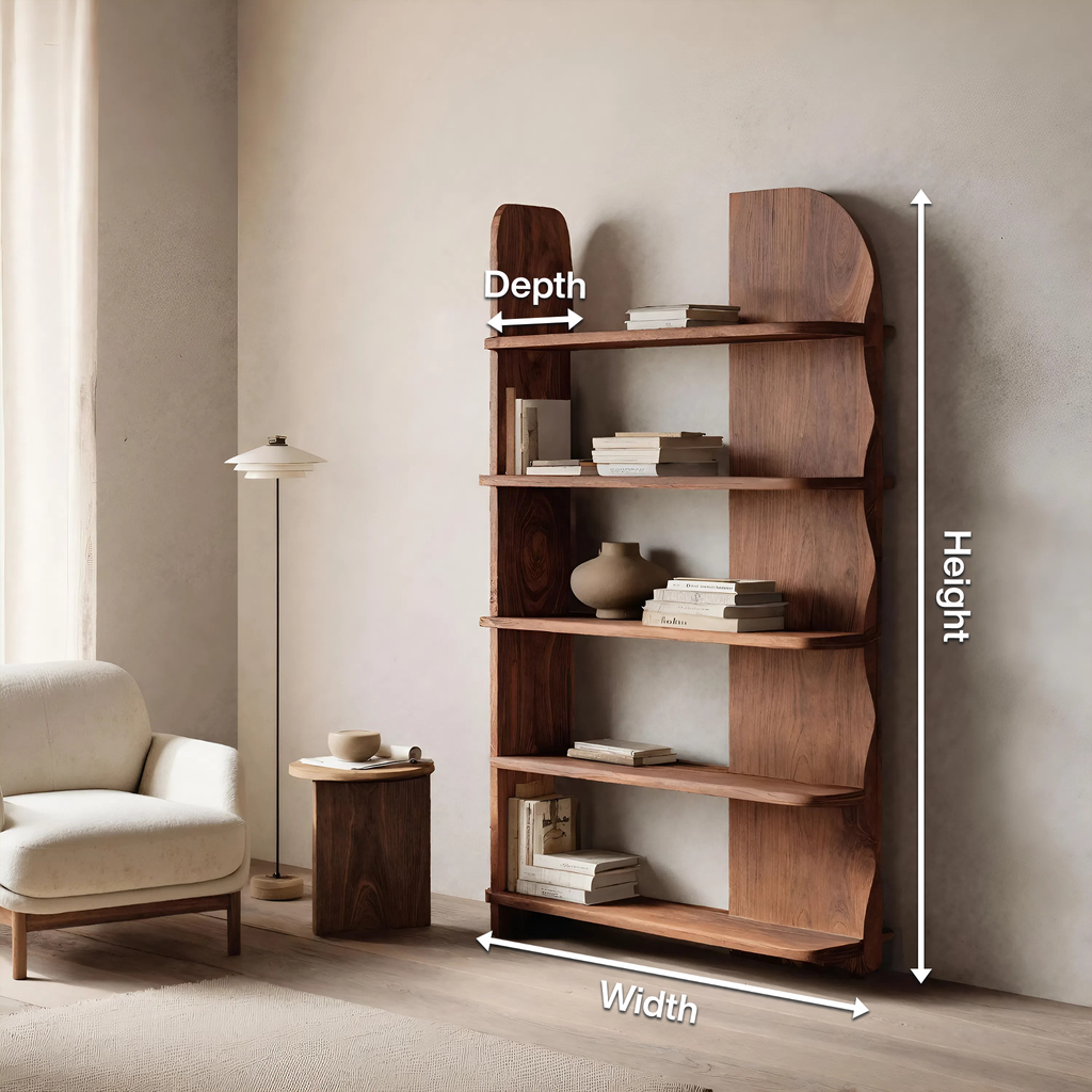Minimalist Bookcase Sculptural Design For Living Decor