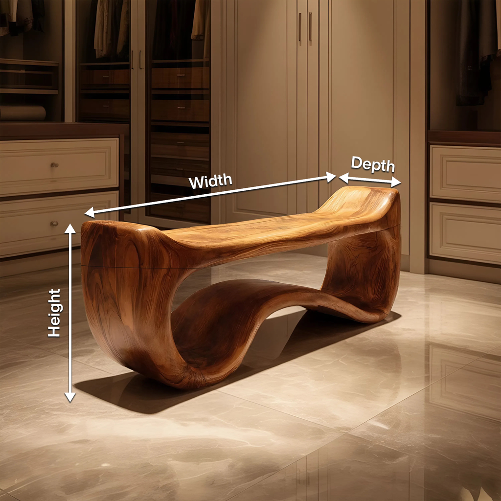 Live Edge Wood Entryway Bench For Farmhouse Style Homes