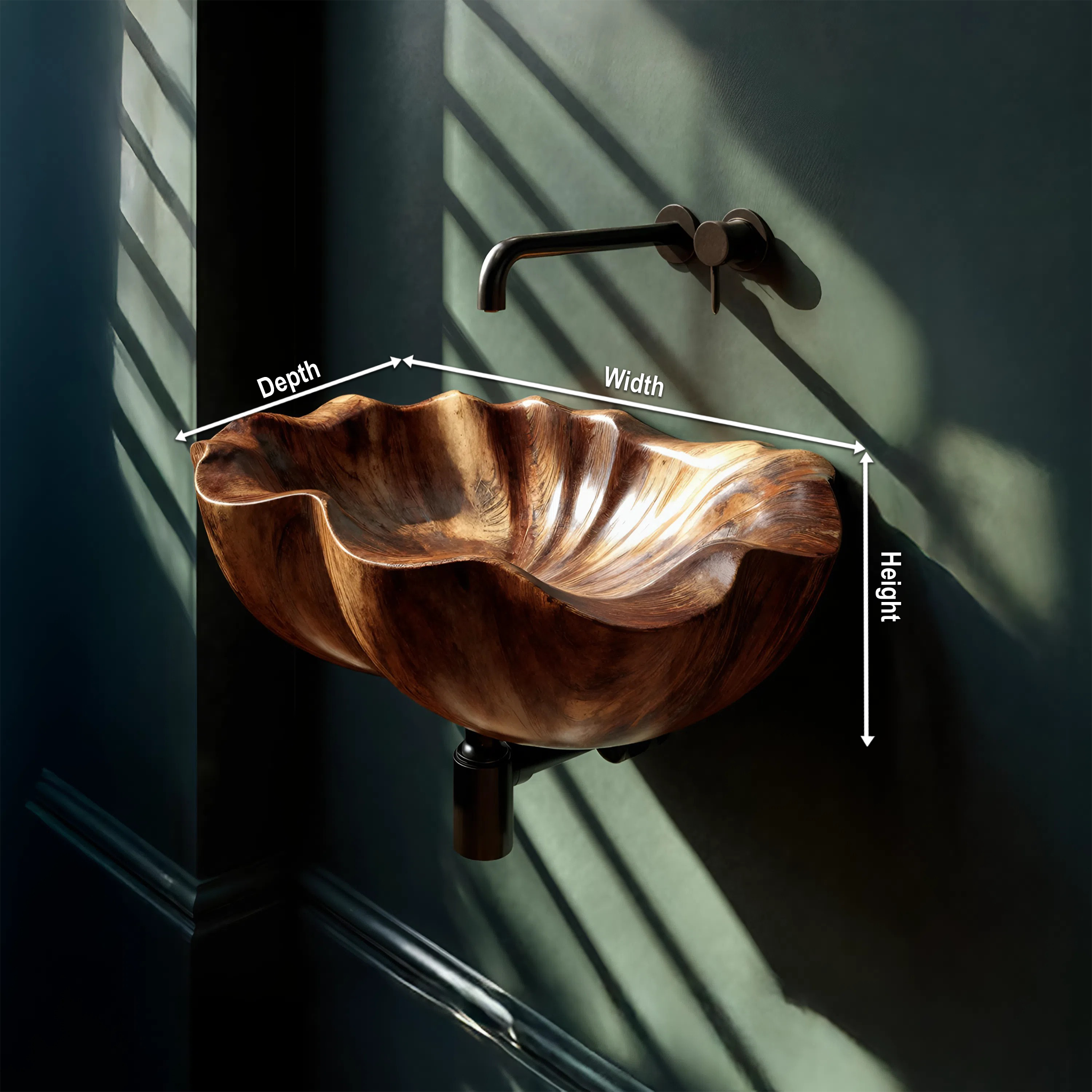 Modern Live Edge Wood Vanity Sink For Statement Bedroom Decor