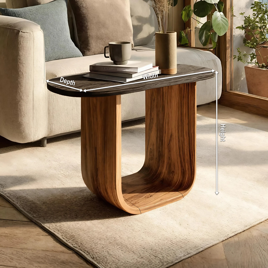 Modern Solid Wood End Table For Bedroom Furniture Decor
