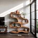 Sculptural Bookshelf For Living Room Or Office