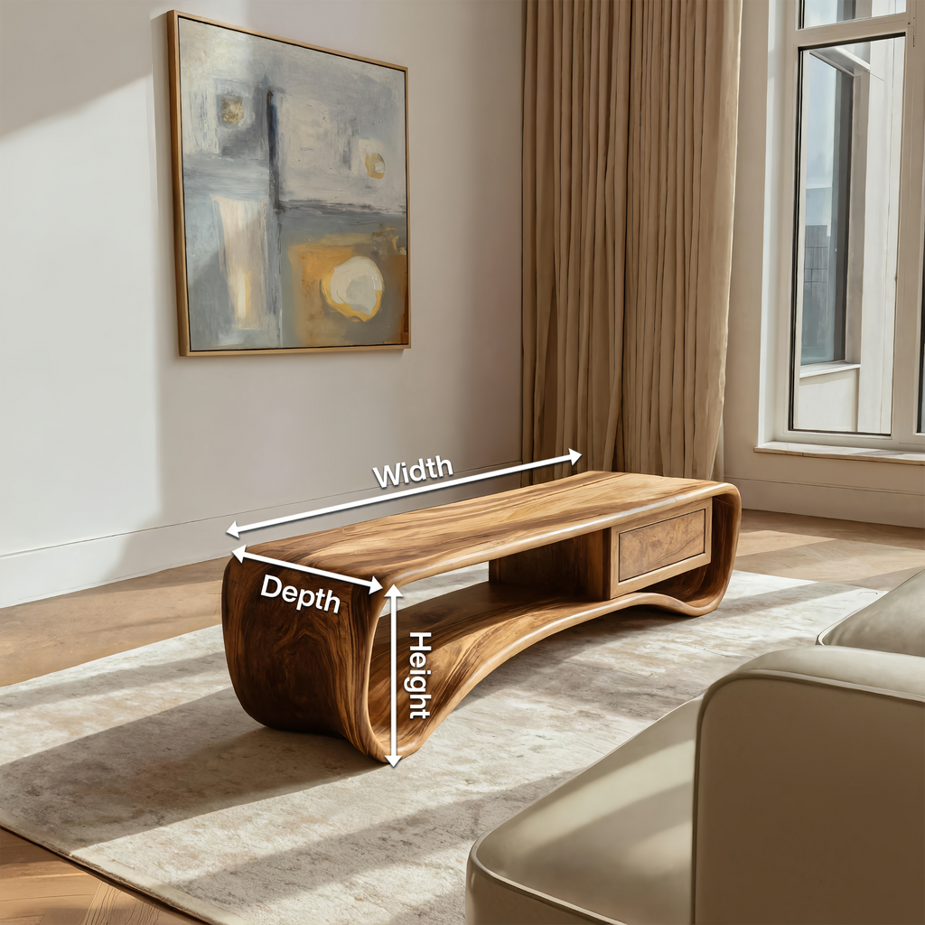 Handcrafted Coffee Table Compact Design For Living Room