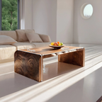 Modern Solid Wood Irregular Coffee Table For Living Room