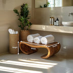 Modern Organic Curved Shower Bench For Spa Or Bathroom