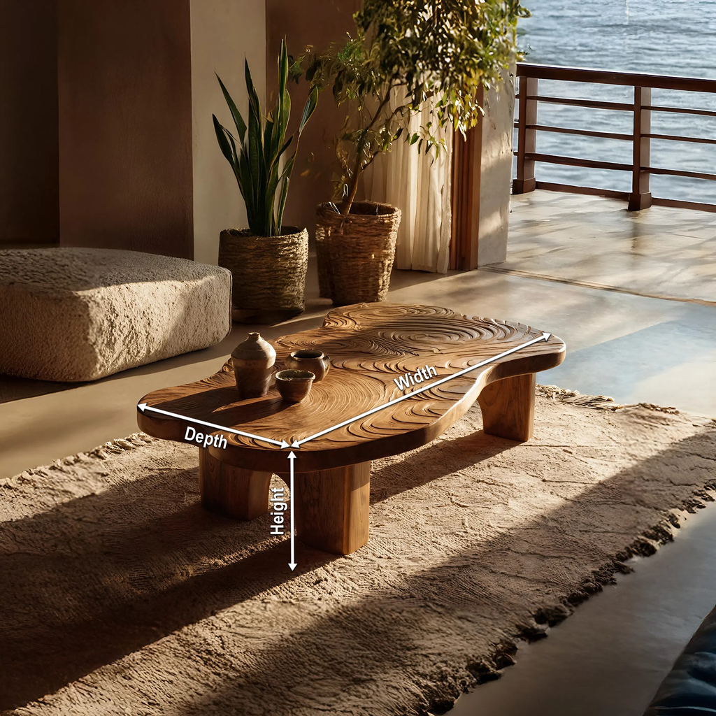 Handcrafted Abstract Coffee Table For Entryway Design