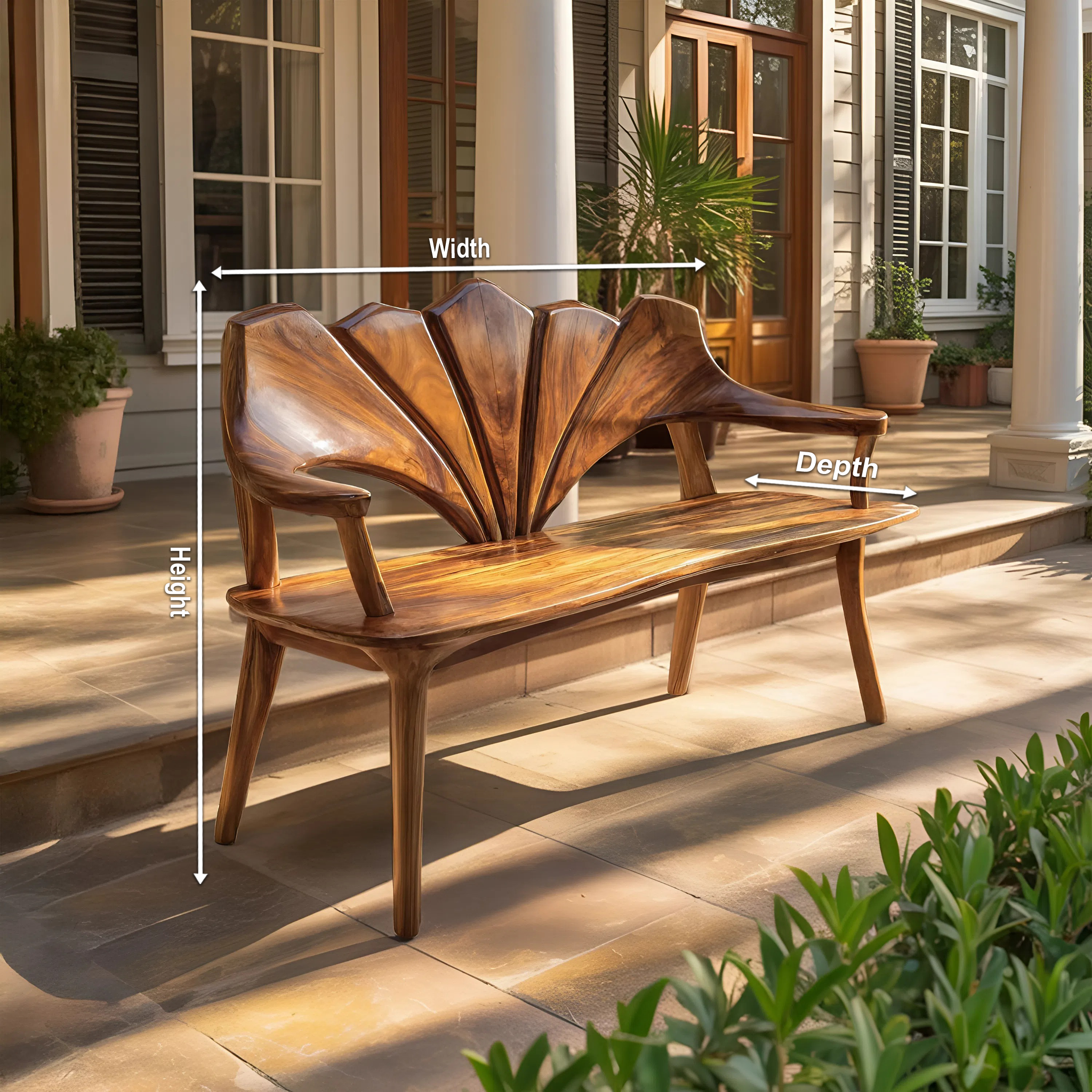 Solid Wood Live Edge Bench For Entryway And Living Area