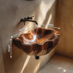 Mid Century Live Edge Wood Basin For Sophisticated Bathroom Furniture