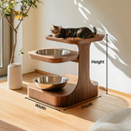 Farmhouse Feeding Stand For Dog Food Bowl Storage