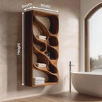 Organic Sculptural Wall Bathroom Shelf For Modern Bathroom