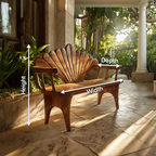Natural Solid Wood Entryway Bench For Foyer Decor
