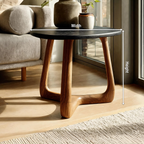 Modern Wooden Side Table For Scandinavian Living Space