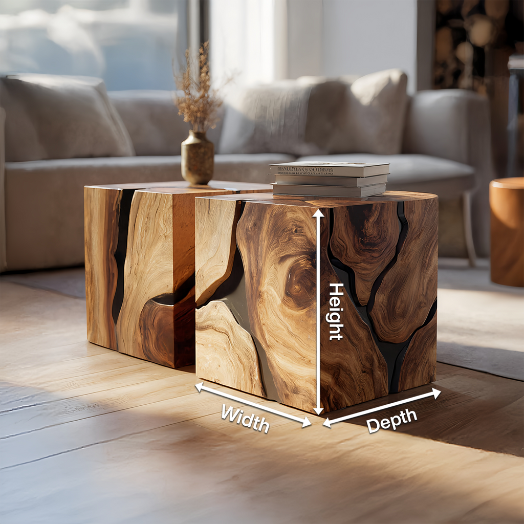 Handcrafted Wooden Square Coffee Table For Furniture Decor