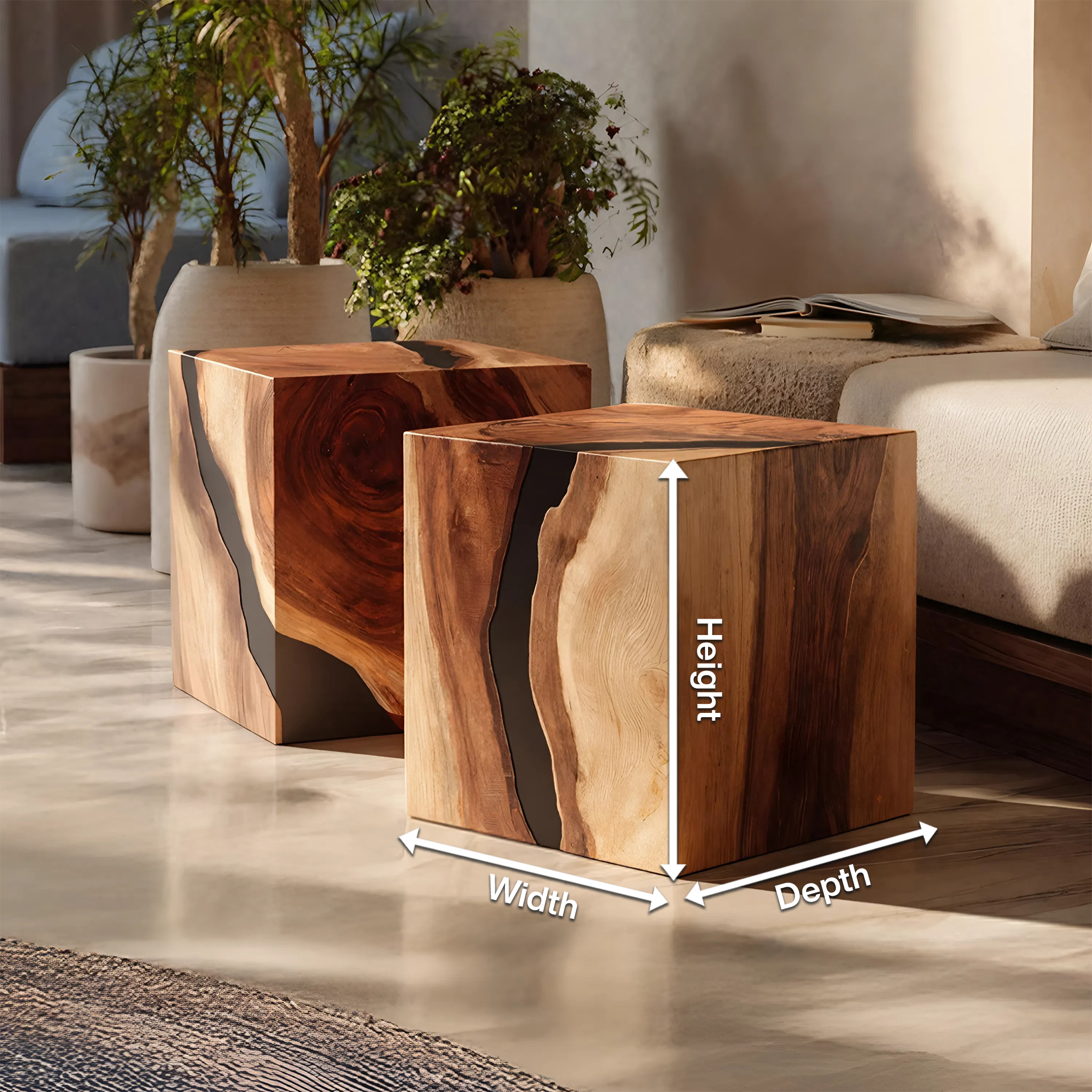 Handcrafted Low Coffee Table For Modern Furniture Decor
