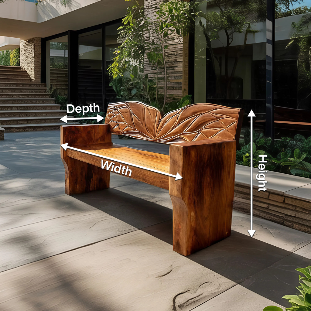Solid Wood Entryway Bench For Natural Style Home Decor
