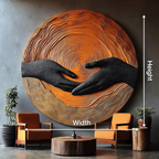 Mid Century Wooden Wall Art Sculpture For Living Room Decor