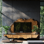 Handcrafted TV Cabinet For Rustic Entryway Style
