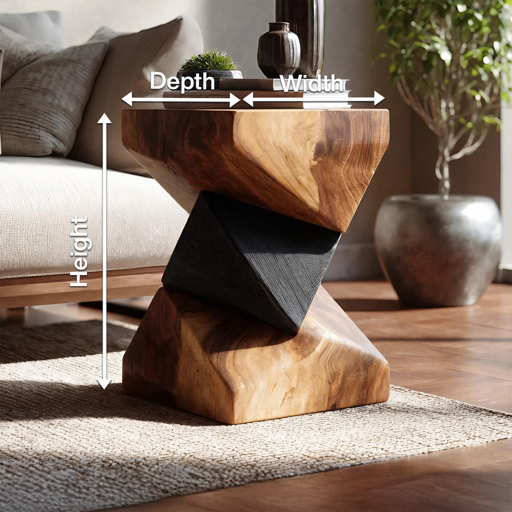 Farmhouse Wooden Side Table For Modern Farmhouse Decor