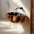 Mid Century Solid Wood Wash Basin For Custom Furniture Decor Design