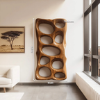 Modern Sculptural Vertical Wall Art For Living Room Decor