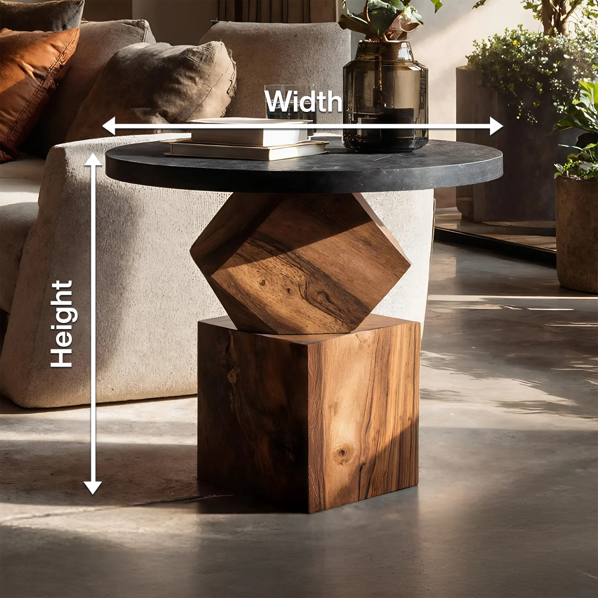 Modern Wooden Side Table For Bedroom Nightstand Decor