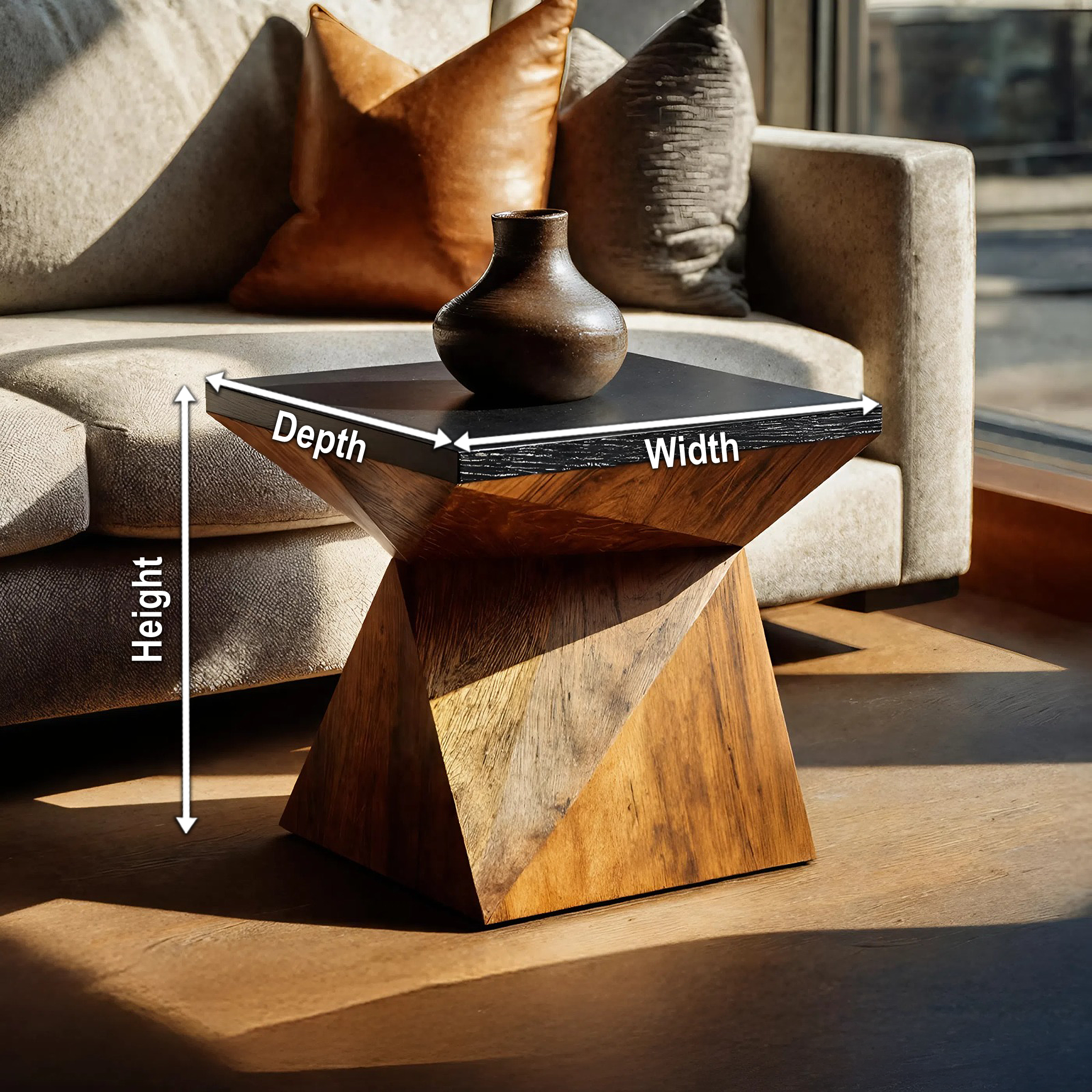 Mid Century Live Edge Side Table For Furniture Decor Ideas