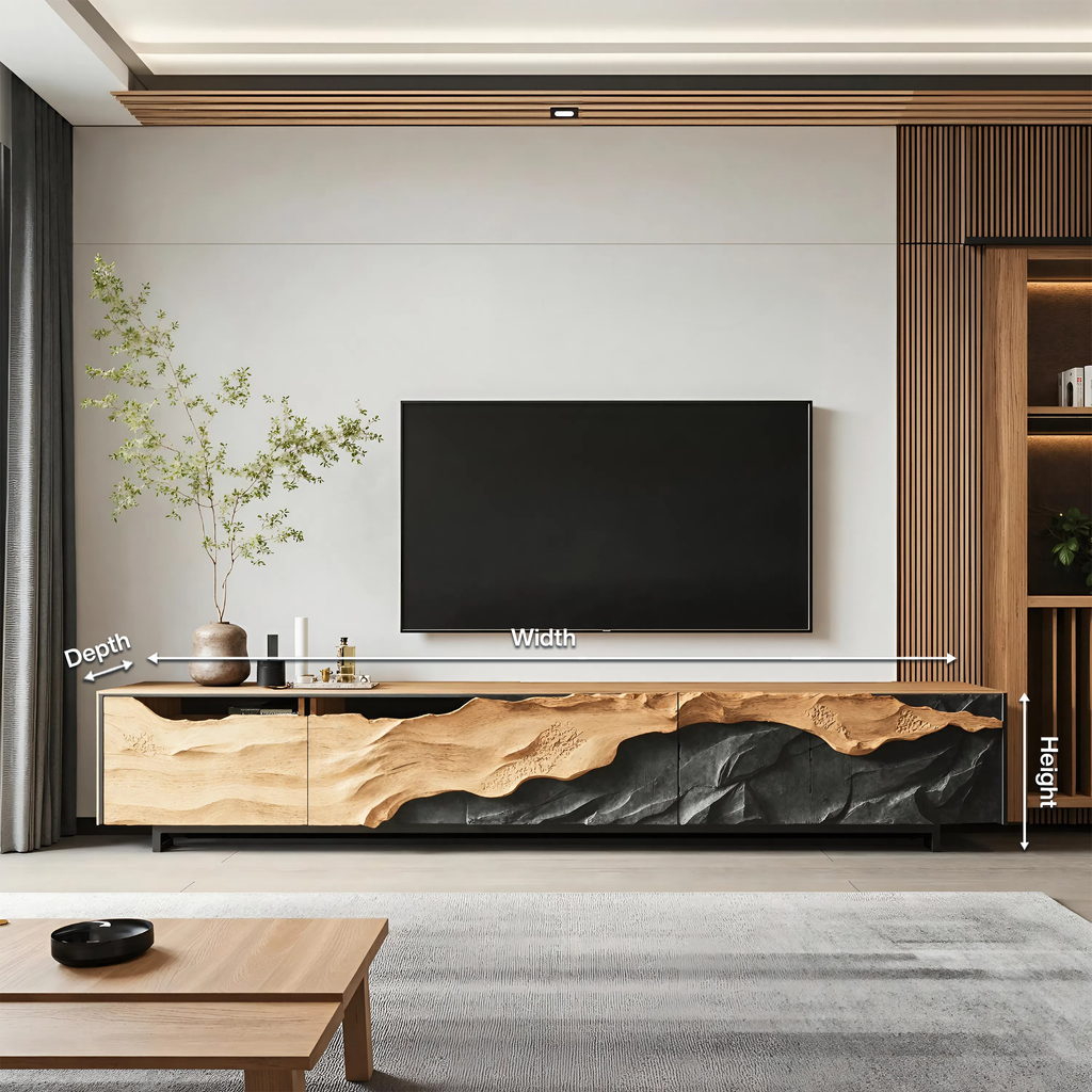 Mid Century TV Console For Modern Living Room