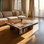 Modern Handcrafted Abstract Coffee Table For Living Room Decor