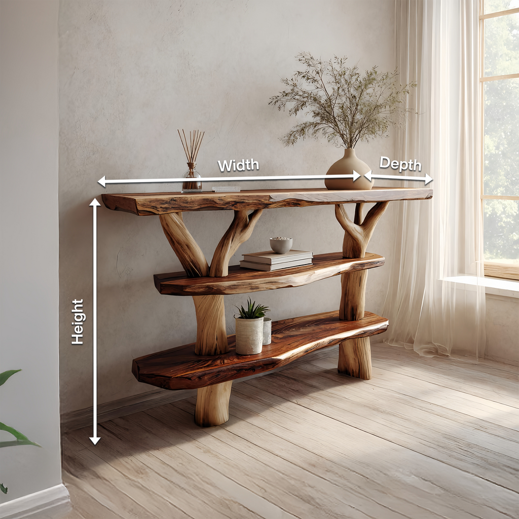 Handcrafted Solid Wood Console Table For Classic Entryway Furniture Style