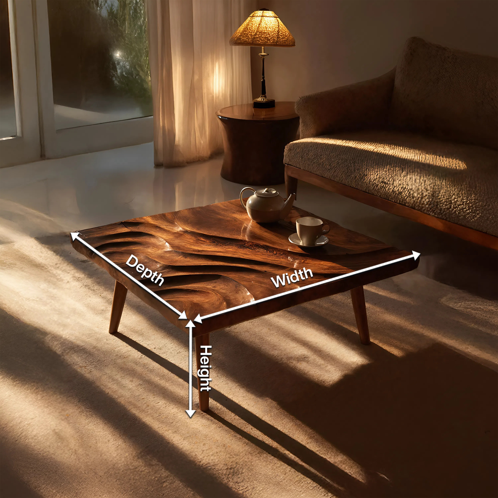 Modern Wooden Abstract Coffee Table For Living Room Decor