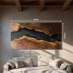 Modern Solid Wood Wall Sculpture For Bedroom Decor