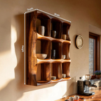 Mid Century Kitchen Wall Shelf For Cozy Cooking Space