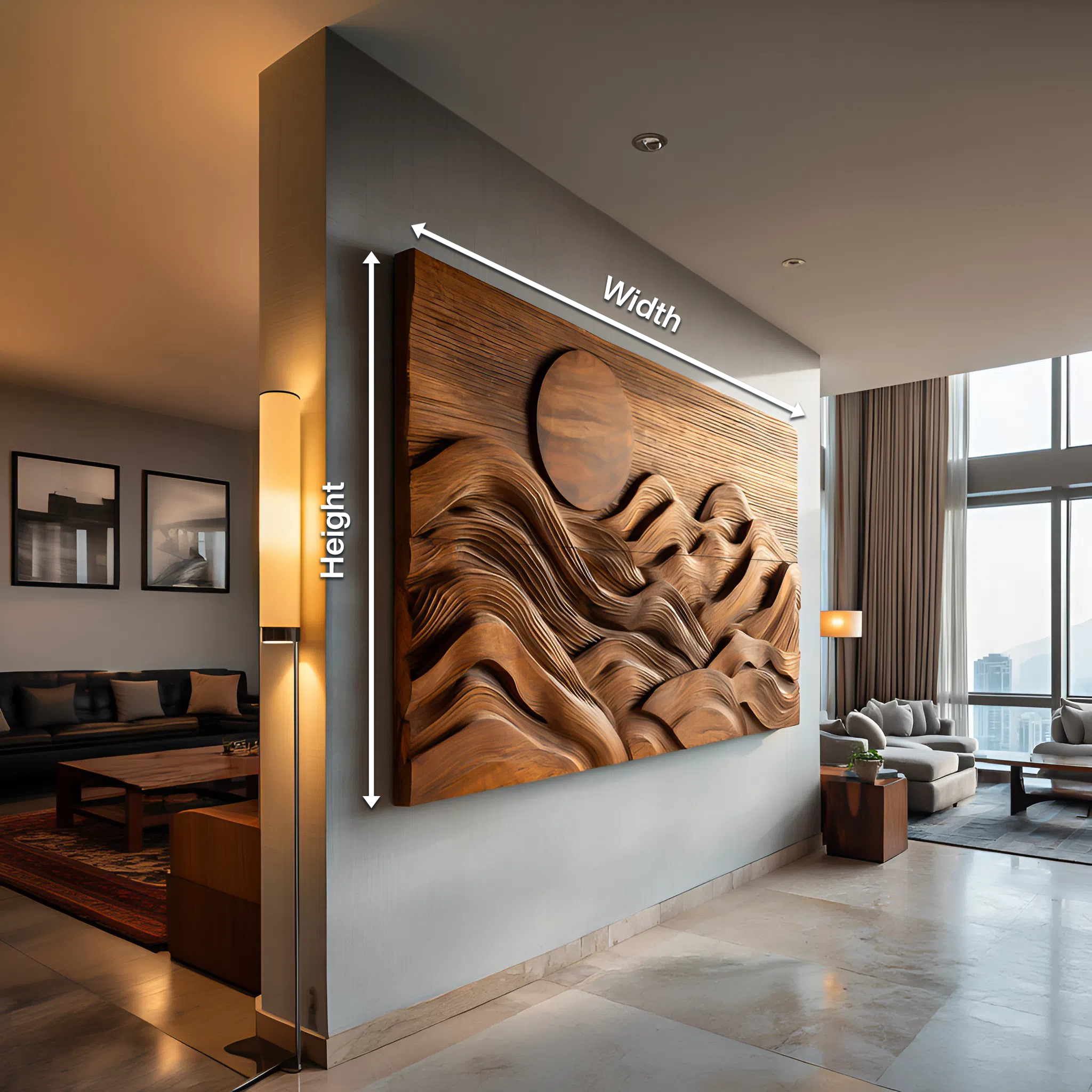 Rustic Mountain Sunrise Wall Decor For Home Interiors