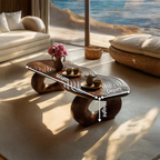 Handcrafted Live Edge Abstract Coffee Table For Living Room