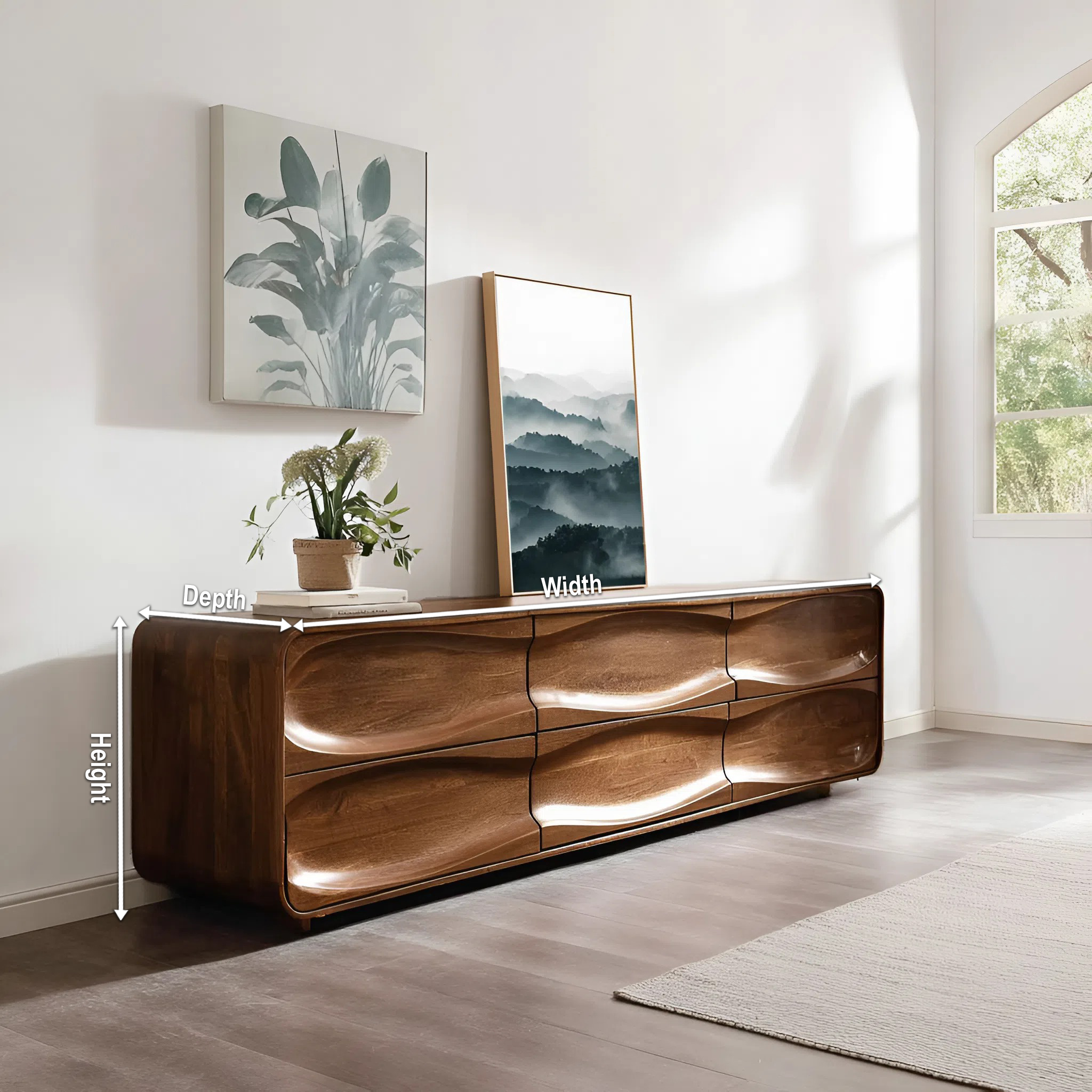 Handcrafted Storage Cabinet For Living Room