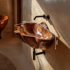 Handcrafted Solid Wood Wash Basin For Designer Furniture Decor Spaces