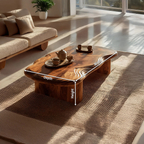 Modern Abstract Solid Wood Coffee Table For Living Room Decor