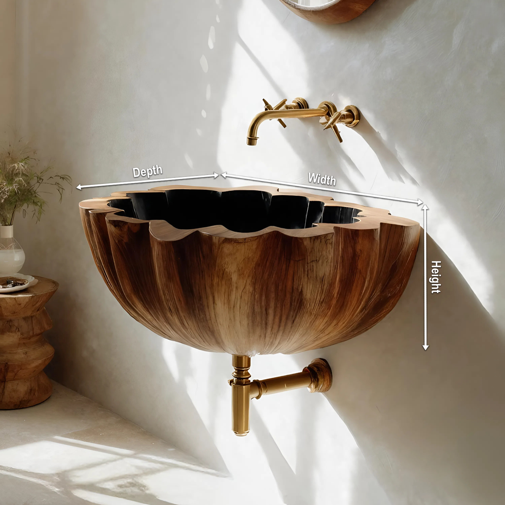 Modern Solid Wood Vanity Sink For Bathroom Furniture Decor
