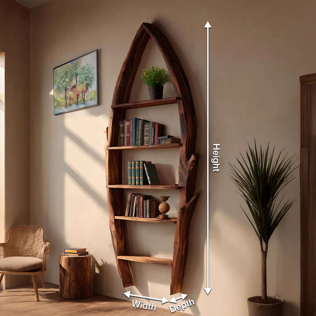 Farmhouse Solid Wood Wall Shelf For Entryway Design