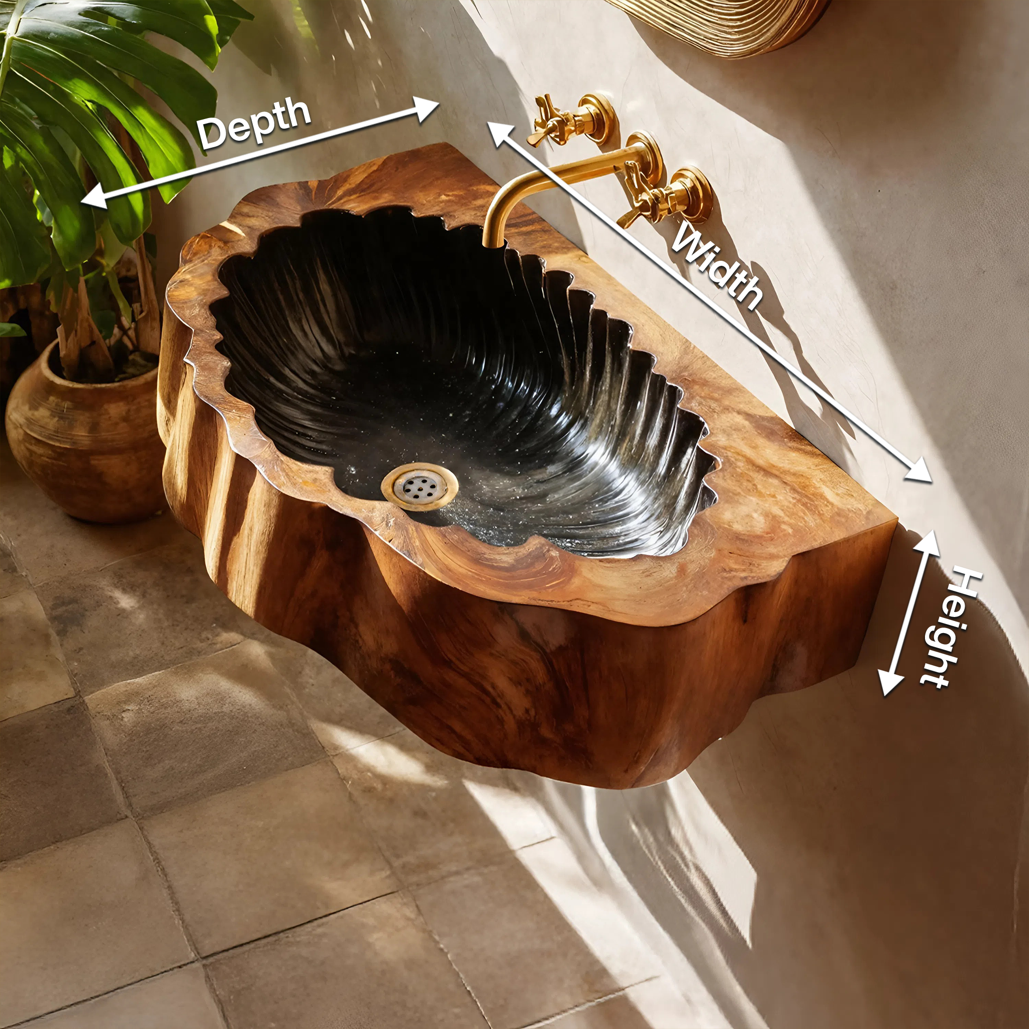 Farmhouse Solid Wood Vanity Sink For Cozy Bathroom Decor